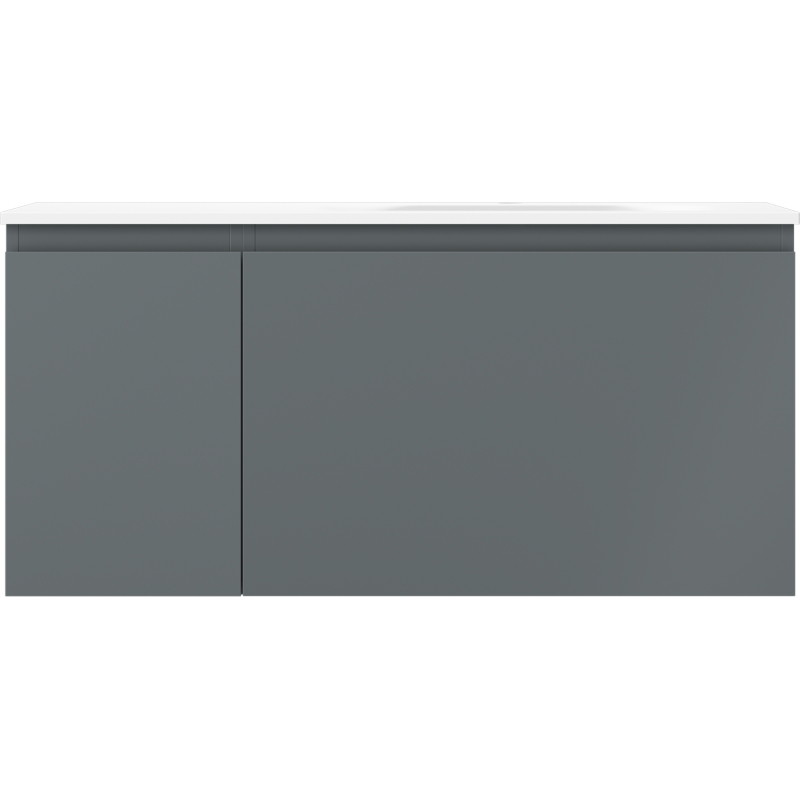 Mexen Orio armoire de salle de bain 100 cm avec lavabo Vela à droite, 1T, 1P, graphite mat/blanc mat