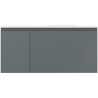 Mexen Orio Badezimmerschrank 100 cm mit Waschbecken Vela rechts, 1S, 1D, grafit matt/weiß matt - 91A13-10047-3-BBFF66-W23P01