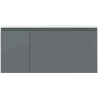 Mexen Orio meuble de salle de bain 100 cm avec lavabo Vela droit, 1S, 1D, graphite mat/blanc mat - 91A13-10047-3-BBFF66-W23P01