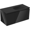 Mexen Orio gabinete de baño 100 cm con lavabo Vela derecho, 1S, 1D, negro brillo/negro mate - 91A13-10047-3-BBFF70-W23P71