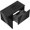 Mexen Orio gabinete de baño 100 cm con lavabo Vela derecho, 1S, 1D, negro brillo/negro mate - 91A13-10047-3-BBFF70-W23P71