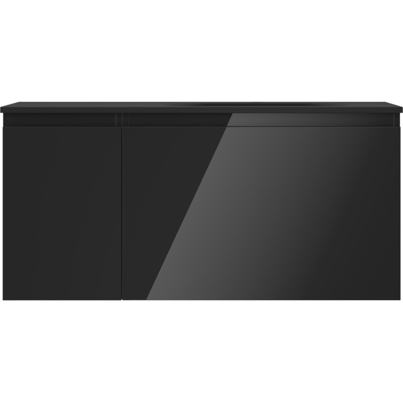 Mexen Orio armario de baño 100 cm con lavabo Vela derecho, 1S, 1D, negro brillo/negro mate - 91A13-10047-3-BBFF70-W23P71