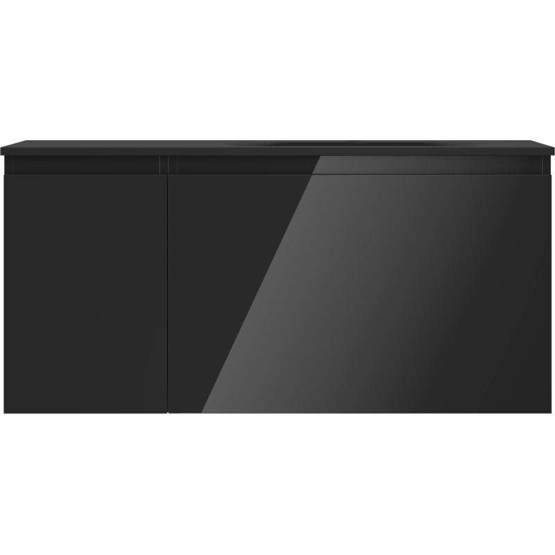 Mexen Orio mobiletto da bagno 100 cm con lavandino Vela destro, 1S, 1D, nero lucido/nero opaco - 91A13-10047-3-BBFF70-W23P71