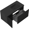 Mexen Orio Badezimmerschrank 100 cm mit Waschbecken Vela rechts, 1S, 1D, schwarz matt - 91A13-10047-3-BBFF71-W23P71