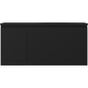 Mexen Orio Badezimmerschrank 100 cm mit Waschbecken Vela rechts, 1S, 1T, Schwarz Matt - 91A13-10047-3-BBFF71-W23P71