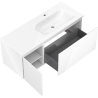 Mexen Orio Armoire de salle de bain 120 cm avec lavabo Vela à droite, 1S, 1D, blanc brillant - 91A13-12047-3-BBFF00-W23P00