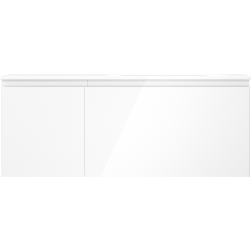 Mexen Orio armário de casa de banho 120 cm com lavatório Vela à direita, 1S, 1D, branco brilhante