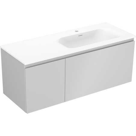 Mexen Orio meuble de salle de bain 120 cm avec lavabo Vela à droite, 1S, 1D, gris mat/blanc mat - 91A13-12047-3-BBFF62-W23P01