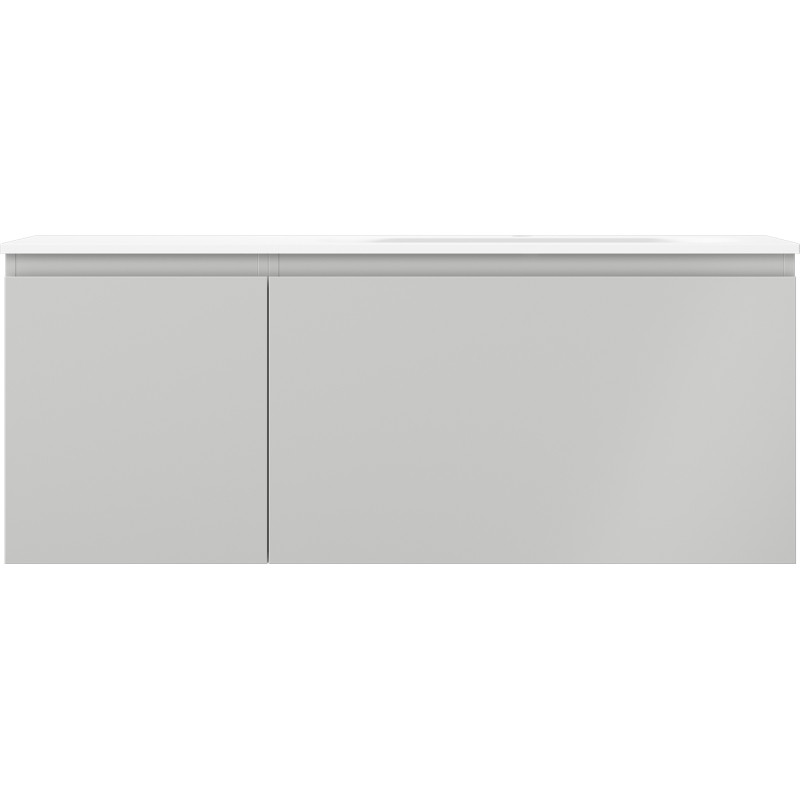 Mexen Orio Badezimmerschrank 120 cm mit Waschtisch Vela rechts, 1S, 1D, grau matt/weiß matt - 91A13-12047-3-BBFF62-W23P01