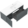 Mexen Orio meuble de salle de bain 120 cm avec lavabo Vela à droite, 1T, 1P, graphite mat/blanc mat