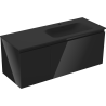Mexen Orio armadietto da bagno 120 cm con lavabo Vela destro, 1S, 1D, nero lucido/nero opaco - 91A13-12047-3-BBFF70-W23P71