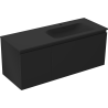 Mexen Orio Badezimmerunterschrank 120 cm mit Waschbecken Vela rechts, 1S, 1D, schwarz matt - 91A13-12047-3-BBFF71-W23P71