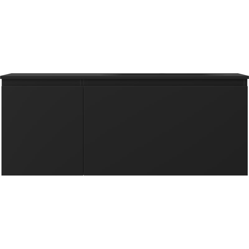 Mexen Orio badkamerkast 120 cm met wastafel Vela rechts, 1S, 1D, zwart mat - 91A13-12047-3-BBFF71-W23P71