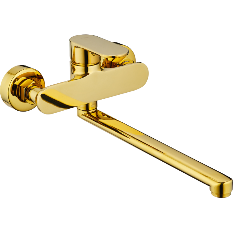 Mexen Milo long spout bath tap, gold - 71335-50