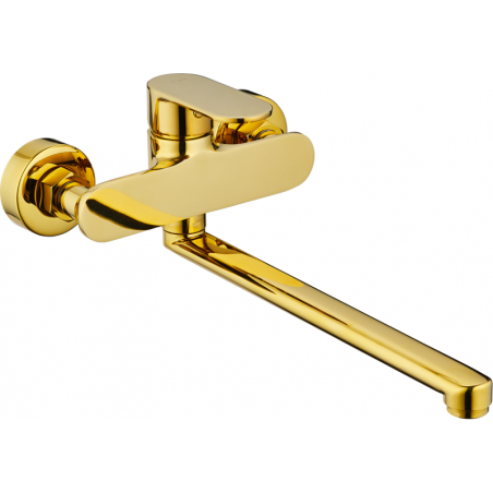 Mexen Milo grifo de bañera pico largo, dorado - 71335-50
