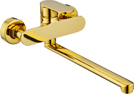 Mexen Milo Wannenbatterie langer Auslauf, gold - 71335-50