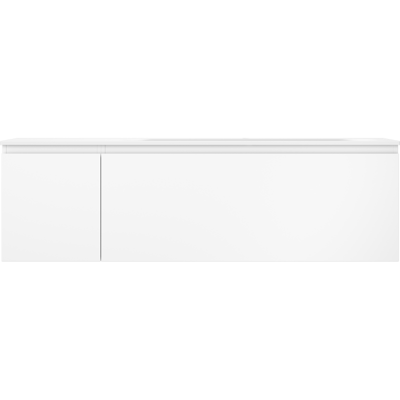 Mexen Orio 160 cm Bathroom Cabinet with Vela Right Sink, 1S, 1D, White Matte - 91A13-16047-3-BBFF01-W23P01