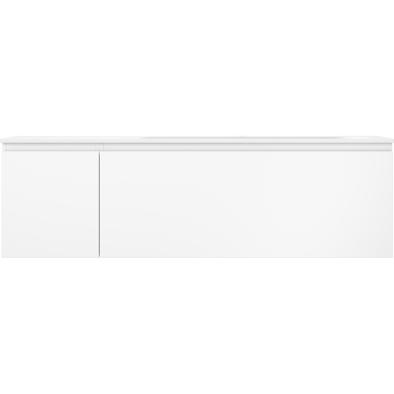 Mexen Orio mobile bagno 160 cm con lavabo Vela destro, 1S, 1D, bianco opaco - 91A13-16047-3-BBFF01-W23P01