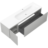 Mexen Orio armoire de salle de bain 160 cm avec lavabo Vela droite, 1S, 1D, gris mat/blanc mat - 91A13-16047-3-BBFF62-W23P01