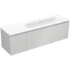 Mexen Orio Badezimmerschrank 160 cm mit Waschbecken Vela rechts, 1S, 1T, grau matt/weiß matt - 91A13-16047-3-BBFF62-W23P01