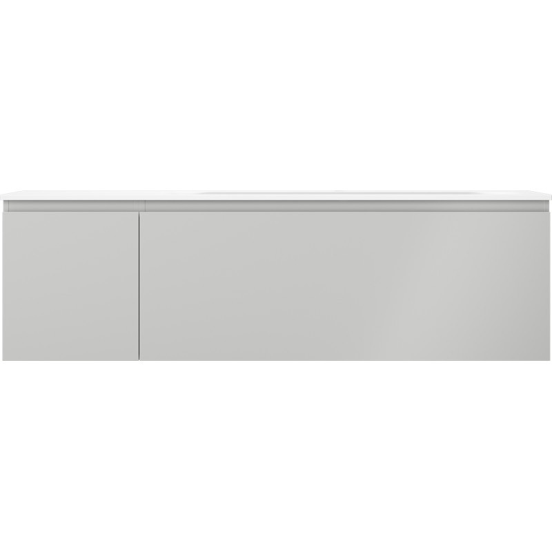 Mexen Orio Badezimmerschrank 160 cm mit Waschbecken Vela rechts, 1S, 1T, grau matt/weiß matt - 91A13-16047-3-BBFF62-W23P01