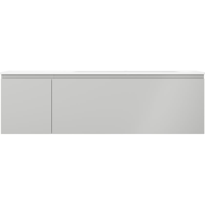 Mexen Orio szafka łazienkowa 160 cm z umywalką Vela prawą, 1S, 1D, szara mat/biała mat - 91A13-16047-3-BBFF62-W23P01