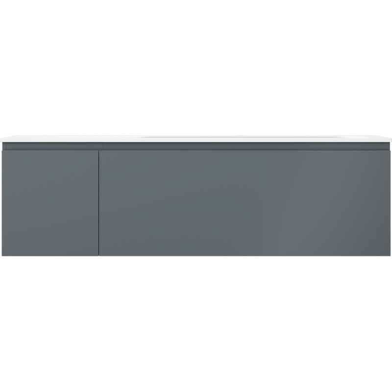 Mexen Orio meuble de salle de bains 160 cm avec lavabo Vela à droite, 1S, 1D, graphite mat/blanc mat