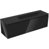 Mexen Orio 160 cm bathroom cabinet with Vela right sink, 1S, 1D, black gloss/black matte - 91A13-16047-3-BBFF70-W23P71