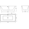 Mexen Malaga freestanding bathtub 170 x 80 cm, white - 51421708000