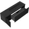 Mexen Orio meuble de salle de bain 160 cm avec lavabo Vela à droite, 1S, 1D, noir mat - 91A13-16047-3-BBFF71-W23P71