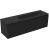 Mexen Orio armário de casa de banho de 160 cm com lavatório Vela direito, 1S, 1D, preto mate - 91A13-16047-3-BBFF71-W23P71