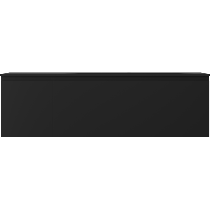 Mexen Orio mobiletto da bagno 160 cm con lavabo Vela a destra, 1S, 1D, nero opaco - 91A13-16047-3-BBFF71-W23P71