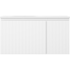 Mexen Rivel Badezimmerschrank 90 cm mit Waschbecken Vela links, 1S, 1D, gerillt, weiß matt - 91A23-09047-3-BBFF01-W23L01