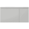 Mexen Rivel 90 cm bathroom cabinet with Vela left sink, 1S, 1D, grooved, gray matte/white matte - 91A23-09047-3-BBFF62-W23L01