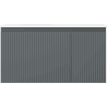 Mexen Rivel badkamerkast 90 cm met wastafel Vela links, 1L, 1D, gegroefd, grafiet mat/wit mat - 91A23-09047-3-BBFF66-W23L01