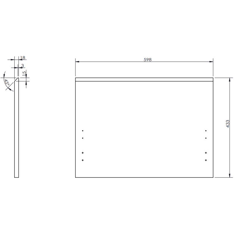 Mexen Rivel mobile da bagno 90 cm con lavabo Vela sinistra, 1S, 1D, scanalato, nero opaco - 91A23-09047-3-BBFF71-W23L71