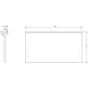 Mexen Rivel Badezimmerschrank 120 cm mit Waschbecken Vela links, 1S, 1D, gerillt, schwarz matt - 91A23-12047-3-BBFF71-W23L71