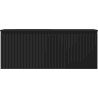 Mexen Rivel Badezimmerschrank 120 cm mit Waschbecken Vela links, 1S, 1D, gerillt, schwarz matt - 91A23-12047-3-BBFF71-W23L71