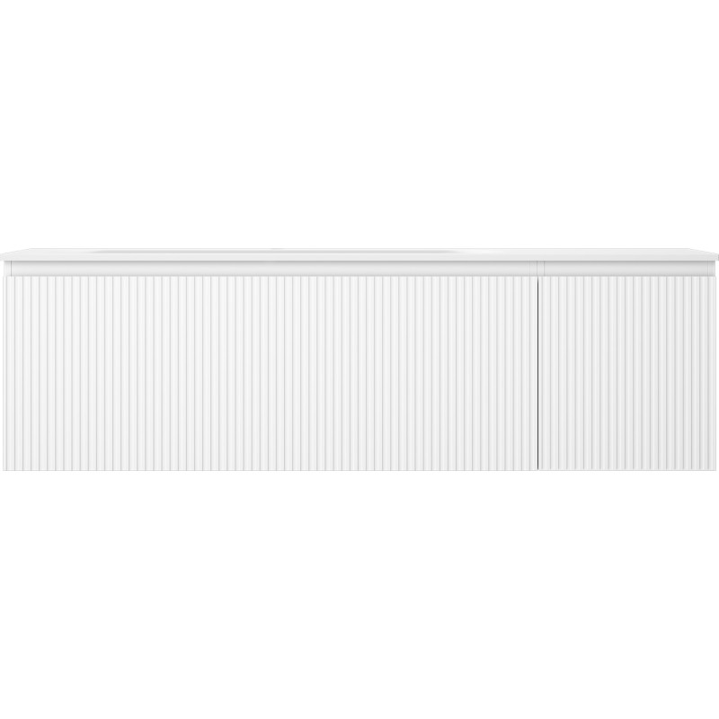 Mexen Rivel vannitoakapp 160 cm koos Vela valamu vasakuga, 1S, 1D, sooneline, valge matt - 91A23-16047-3-BBFF01-W23L01