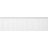 Mexen Rivel Badezimmerschrank 160 cm mit Waschbecken Vela links, 1S, 1D, geriffelt, weiß matt - 91A23-16047-3-BBFF01-W23L01