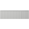Mexen Rivel badkamerkast 160 cm met wasbak Vela links, 1 lade, 1 deur, gegroefd, grijs mat/wit mat - 91A23-16047-3-BBFF62-W23L01
