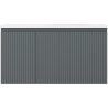 Mexen Rivel badkamerkast 90 cm met wastafel Vela rechts, 1S, 1D, gegolfd, grafiet mat/wit mat - 91A23-09047-3-BBFF66-W23P01