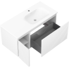 Mexen Rivel vannitoa kapp 100 cm valamu Velaga paremal, 1S, 1D, sooneline, valge matt - 91A23-10047-3-BBFF01-W23P01