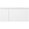 Mexen Rivel Badezimmerschrank 100 cm mit Waschtisch Vela rechts, 1S, 1D, geriffelt, weiß matt - 91A23-10047-3-BBFF01-W23P01