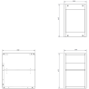 Mexen Rivel szafka łazienkowa 100 cm z umywalką Vela prawą, 1S, 1D, ryflowana, grafit/biała mat - 91A23-10047-3-BBFF66-W23P01