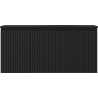 Mexen Rivel bathroom cabinet 100 cm with Vela right washbasin, 1S, 1D, fluted, black matte - 91A23-10047-3-BBFF71-W23P71
