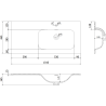 Mexen Rivel badkamerkast 100 cm met wastafel Vela rechts, 1L, 1D, gefreesd, zwart mat - 91A23-10047-3-BBFF71-W23P71