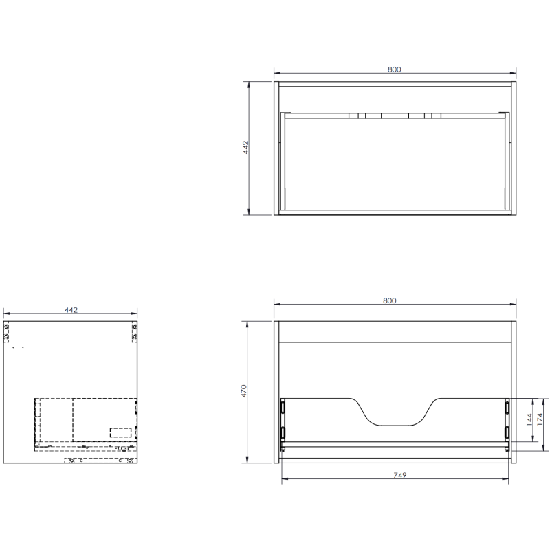 Mexen Rivel mobile da bagno 120 cm con lavabo Vela destro, 1S, 1D, scanalato, bianco opaco - 91A23-12047-3-BBFF01-W23P01