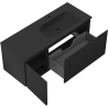 Mexen Rivel mueble de baño de 120 cm con lavabo Vela derecho, 1S, 1D, ranurado, negro mate - 91A23-12047-3-BBFF71-W23P71