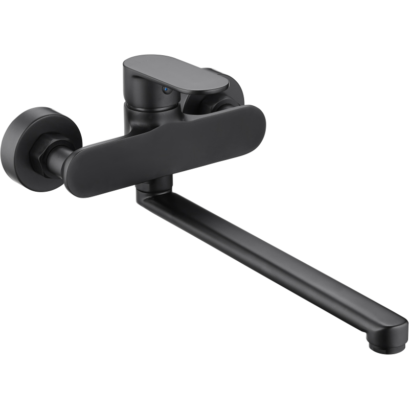 Mexen Milo long spout bath tap, black - 71335-70